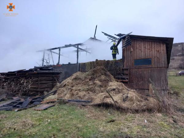 На Мукачівщині рятувальники ліквідовували пожежу у дерев'яній споруді   На Мукачівщині рятувальники ліквідовували пожежу у дерев'яній споруді