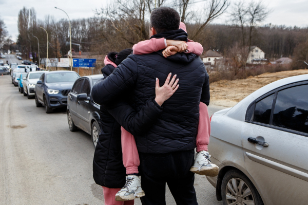 Фото дня: Сотні тисяч біженців на кордоні в перші тижні російського вторгнення