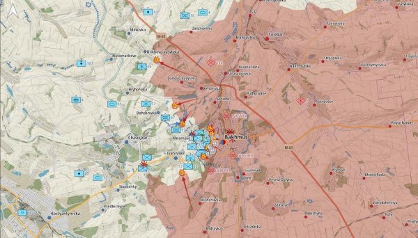 Генштаб: У Бахмуті йдуть важкі бої, відбиті атаки на Часів Яр, Авдіївку та Мар'їнку — карта
Генштаб: У Бахмуті йдуть важкі бої, відбиті атаки на Часів Яр, Авдіївку та Мар'їнку — карта