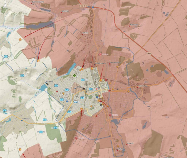 
ЗСУ: Пригожин у Бахмуті, оскільки у Пітері небезпечно. Він ставить прапори на знищені будівлі 