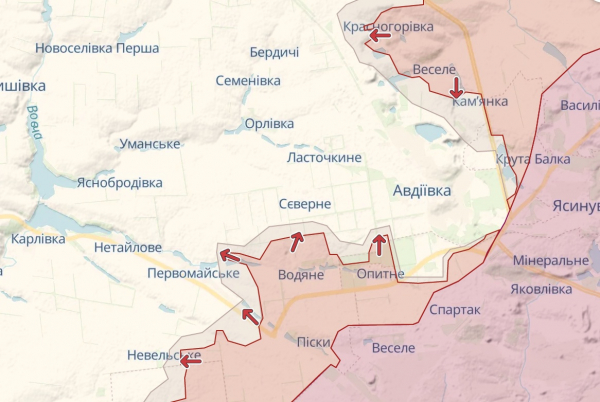 
Генштаб: Ідуть інтенсивні бої за Бахмут, Авдіївку та Мар'їнку &ndash; карта 