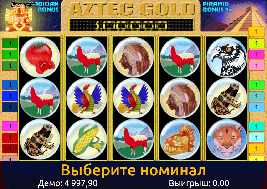 Игровой автомат Aztec Gold - сюжет слота, его символы и бонусы