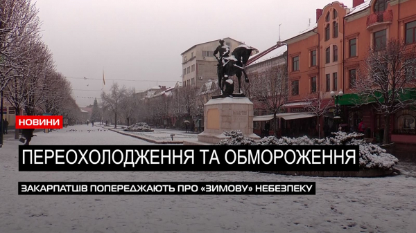  &laquo;Холодна&raquo; небезпека: на Закарпатті зафіксовано 12 випадків переохолодження (ВІДЕО) 