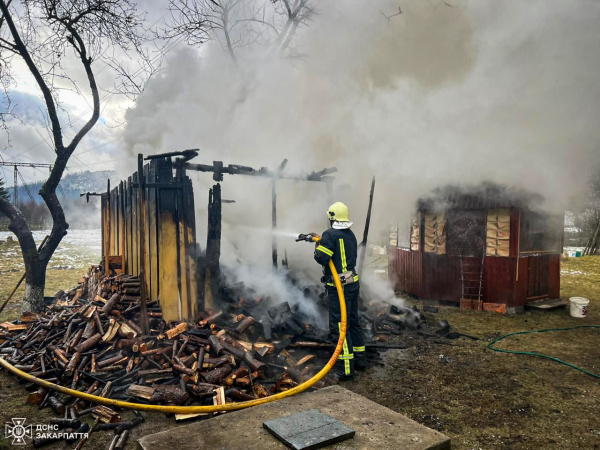  Міжгірські вогнеборці під час пожежі вберегли від знищення житловий будинок 