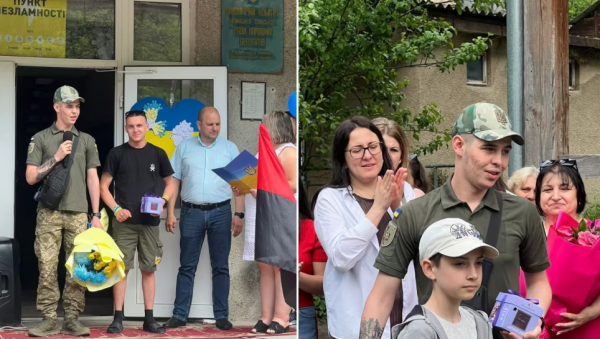  На Рахівщині зустріли двох захисників, які повернулися з російського полону 