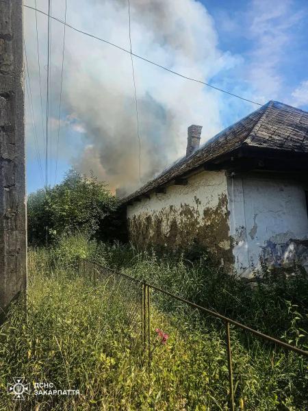  Ужгородські рятувальники ліквідували пожежу та запобігли знищенню житлових будинків 