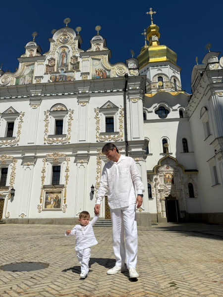 Притула хрестив молодшого сина у пошкодженій Києво-Печерській лаврі