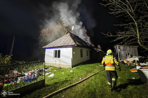  Значну пожежу на приватному обійсті ліквідували рятувальники Перечина 