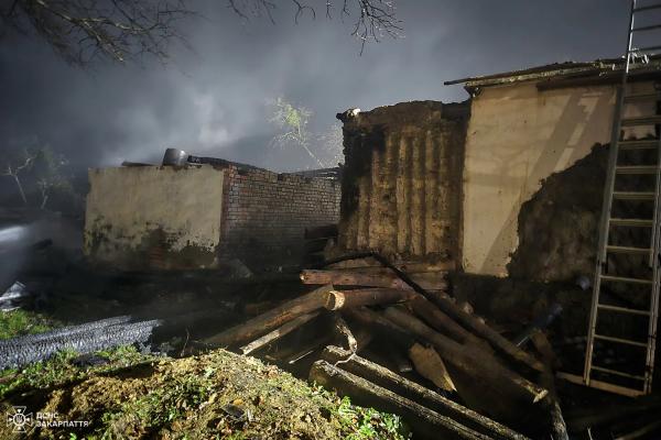  Значну пожежу на приватному обійсті ліквідували рятувальники Перечина 